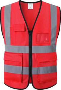 Factory Price Reflective <b>Safety</b> Vest Custom Logo High Visibility Construction Workwear Breathable Mesh <b>Safety</b> Jacket - Product Image 6