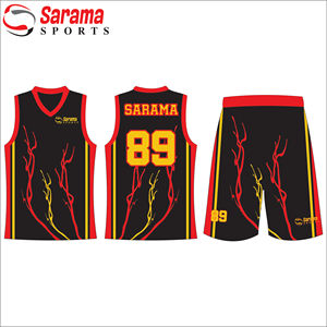 Uniforme de baloncesto de nuevo diseño personalizado de la mejor calidad 100% poliéster transpirable e impreso deportes uniforme de alta calidad - Product Image 2