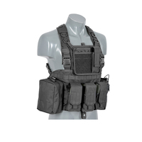 Gilet de paintball unisexe personnalisable de haute qualité, à dégagement rapide, réversible, avec option porte-chargeur noir, en polyester respirant pour l'extérieur