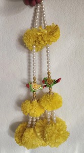 Marigold <b>Beaded</b> String Wall Hanging Parrot <b>Door</b> Knob Decorative String <b>for</b> Indian Temple Wedding Home Decor Classic Elegant - Product Image 3