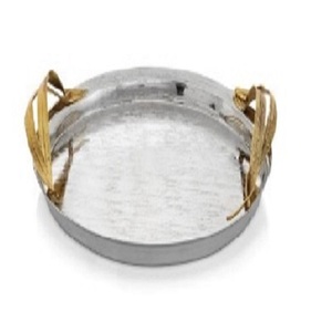 ถาดโลหะทรงกลมขนาดใหญ่ถาดเสิร์ฟอาหารสแตนเลสดีไซน์ตามสั่ง - Product Image 4