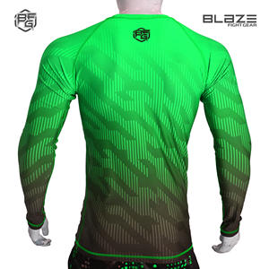 Ropa deportiva sublimada personalizada BJJ de manga larga para hombres Premium para adultos de poliéster - Product Image 3
