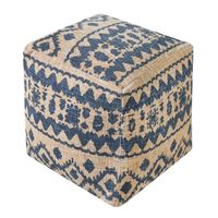 Meilleur prix Pouf en coton imprimé ethnique pouf pouf fait à la main coussin de sol repose-pieds pouf siège rond salon décor meubles