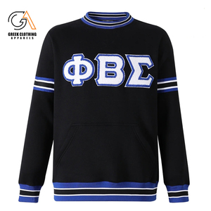 เสื้อสเวตเตอร์คอกลมแขนสั้นของผู้ชายปักลายพี่น้องลาย Phi Beta Sigma - Product Image 2