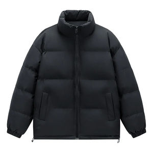 Men's Stylish Canvas <b>Puffer</b> <b>Jacket</b> Stand Front for Winter High Quality Customized Color Zipper Closure New Design Bulk Quantity - Product Image 4