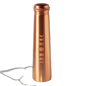 Botella de agua pura de cobre personalizada OEM ODM con tapa botella de agua de acento hecha a mano de metal personalizada de gran calidad - Product Image 1