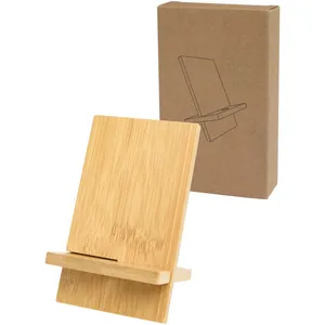 Soporte para Teléfono de Bambú Ceibo con Accesorio Desmontable para Gestión de Cables - Product Image 1