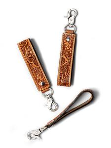 Porte-clés ovale artisanal de qualité supérieure en cuir véritable, style personnalisé, impression typographique, pour usage quotidien, entreprise - Product Image 3