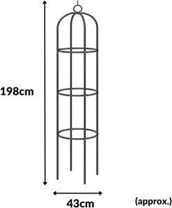 Obélisque de jardin en métal très résistant, cage tubulaire en acier résistant aux intempéries, grand treillis de jardin Supports pour plantes - Product Image 3