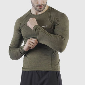 เสื้อรัดกล้ามเนื้อแนวสปอร์ตของผู้ชายผ้าโพลีเอสเตอร์/ สแปนเด็กซ์ระบายอากาศได้ดีแห้งเร็วมีทุกขนาด - Product Image 1