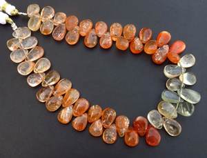 ลูกปัดซันสโตนแอฟริกัน9 "ธรรมชาติ100% 8-12มม. ลูกปัดหินอัญมณีสีรุ้งประกาย - Product Image 2