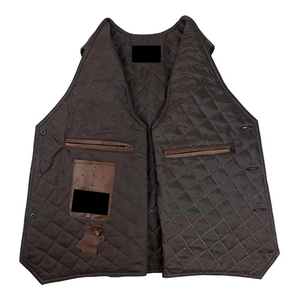 Gilet de moto en cuir véritable de vachette de qualité A pour homme, personnalisé, vente en gros - Product Image 6