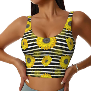 Soutien-gorge de sport respirant sans couture de haute qualité pour femmes, soutien-gorge de sport à maintien élevé, push-up, fitness, gym, sublimation, style simple, logo avant, yoga - Product Image 3