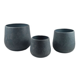 Juego de tres macetas con forma completamente redondeada, lo mejor para macetas de diseño decorativo de jardín y granja - Product Image 5