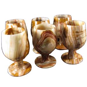 Ensemble de verres en céramique et marbre, ensemble d'eau en pierre et marbre, ensemble de 7 verres d'eau en marbre - Product Image 4