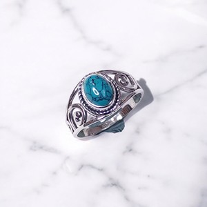 Anillo Turquesa Elegante Piedra Preciosa De Plata De Ley 925 Con Anillo De Plata Con Piedras Naturales - Product Image 4