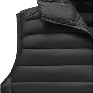 Chaleco Acolchado de Lona sin Mangas, Cálido para Invierno, Resistente al Viento, con Cuello Alto Brillante y Logotipo Frontal Personalizado para Hombre, Gran Venta - Product Image 3