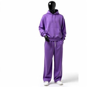 Conjunto de pantalones de chándal y Sudadera con capucha con logotipo personalizado completo de alta calidad, traje deportivo, chándal, conjunto de dos piezas, chándal para correr para hombre - Product Image 1