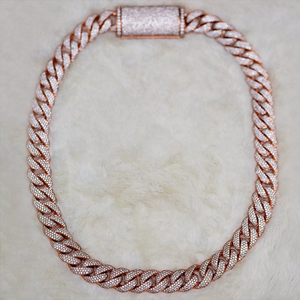 Coupe ronde Moissanite diamant cubain lien chaîne cadeau d'anniversaire pour hommes forme bijoux de mode 925 argent Sterling - Product Image 4