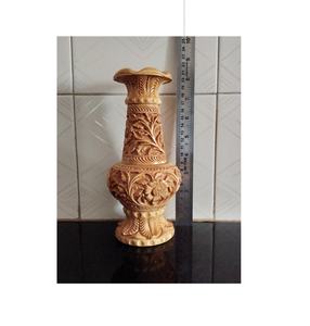 Top vendeur fait à la main Style élégant sculpté à la main Vase à pied pour la décoration Pot de fleur en bois pour les cadeaux et la décoration - Product Image 1