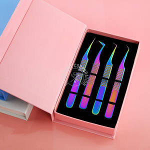 Eyelash Extension Tweezer Fiber Tip 45 Degree Fine X Volume Lash Tool for Precise Fan Making and Grafting Application - Product Image 1