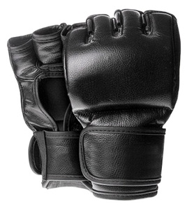 Guantes Profesionales de MMA y Kick Boxing de Cuero de Alta Calidad, Transpirables, Medios Dedos/Sin Dedos, Absorben la Humedad, Cierre de Velcro - Product Image 2