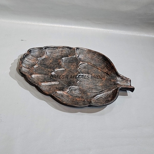 Bandeja de madera de Venta caliente con acabado antiguo y patrón único para mesa de comedor de regalo de lujo y presentación en el hogar - Product Image 3