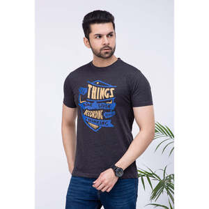 Cecil 100% Cotton Crewneck T-Shirt Oversize Jersey with 240g Breathable Anti-Wrinkle Loose Fit with Logo Pattern - Product Image 1
