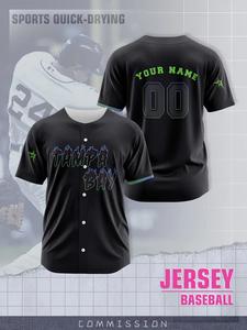 Uniformes de baseball boutonnés recyclés de haute qualité Maillot personnalisé unisexe polyester personnalisé respirant unisexe - Product Image 2