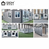 Maison conteneur extensible, maison préfabriquée modulaire, unité de logement pliable et portable pour bureau de chantier, camp de travail, station balnéaire, villa