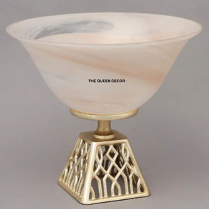 Modern Aluminum <b>Metal</b> Round Shape Antler Looking Shinny Polish Unique Texture Decorative <b>Bowl</b> Fancy Kitchenware - Product Image 4