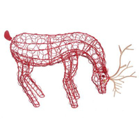 Sculpture en fer forgé en forme de lapin, ornements en métal, artisanat moderne, fait main, respectueux de l'environnement, décoration de Noël pour la maison