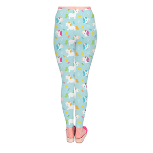 เลกกิ้งเอวสีขาวพิมพ์ลายพืชสำหรับออกกำลังกาย - Product Image 3