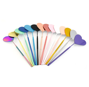 Haute Qualité Papillon Lash Extension Miroir Carte Boîte Accessoires Maquillage Outil Cils avec Noir En Acier Inoxydable Blanc Miroir - Product Image 1