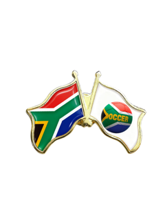 Pin de Solapa Personalizado con Logotipo del Equipo de Fútbol de Sudáfrica, de Aleación de Zinc Pintado, con Bandera Nacional, Cierre de Mariposa, Souvenir - Product Image 1