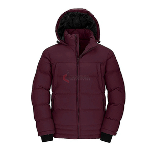 Custom Logo <b>Canvas</b> Stand Collar Puffer <b>Jacket</b> <b>Mens</b> 2026 High Quality Winter - Product Image 1