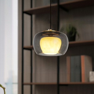 Boutique cao cấp treo ánh sáng hun khói thủy tinh ánh sáng mặt dây chuyền với bên trong đá khuếch tán cung cấp lớp hiệu ứng ánh sáng cho khách sạn - Product Image 3