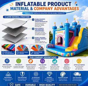Château gonflable de haute qualité très populaire avec toboggan et piscine à balles, en PVC, couleur et logo personnalisés, pour usage extérieur - Product Image 6