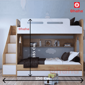 Cama Literá Moderna Premium Ohaha con Escalera de Almacenamiento - GTHD003 - Product Image 2