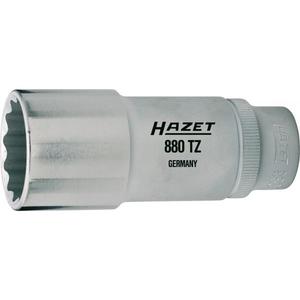 Hazet 3/8'' Long Metric Square <b>12</b>-<b>Point</b> <b>Socket</b> with Traction Profile - Product Image 1
