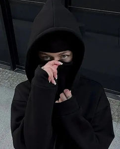 Sudadera Retro Y2K Extra Grande con Cremallera para Hombre y Mujer, Sudadera con Capucha de Doble Capa, Estilo Balaclava, Lavado a la Arena, Ropa de Calle de Invierno, Color Sólido - Product Image 2