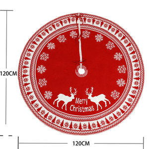 ผ้าคลุมฐานต้นคริสต์มาส ลายพิมพ์ทรงกลม เนื้อผ้านุ่มสบาย สำหรับตกแต่งภายในบ้านในช่วงเทศกาลคริสต์มาส - Product Image 4