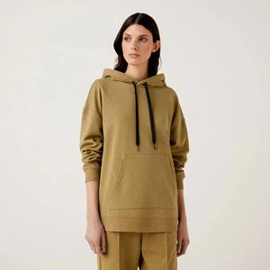 Sweat à capuche en molleton à épaules tombantes en coton lourd de qualité supérieure, design élégant personnalisé, sweat à capuche pour femmes - Product Image 3