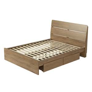 Cadre de lit double et queen/king en bois massif scandinave et moderne pour l'ameublement de la maison - Product Image 4