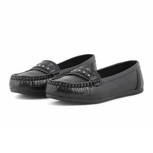 Noir WN4323 Moccasin Chunky Chaussures - Product Image 3