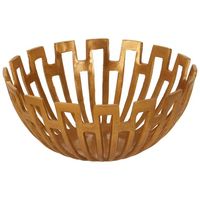 Corbeille à fruits en aluminium de style américain, écologique, avec tige en laiton antique gaufré, finition métal poli doré, porte-dattes, cadeau d'affaires, 0,4 kg