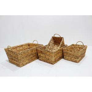 Cestas de Almacenamiento Tejidas con Asa, Organizadores, Cajas Decorativas, Cestas de Mimbre, Cestas de Ratán Sintético para Almacenamiento - Product Image 1