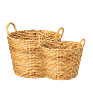 Cesta de lavandería rústica con marco y asas fáciles de llevar para uso doméstico, ropa organizadora de Vietnam - Product Image 1