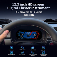 Tableau de bord numérique portable de 12,3 pouces pour voiture, cockpit virtuel pour BMW E90, écran LCD du tableau de bord, compteur de vitesse
