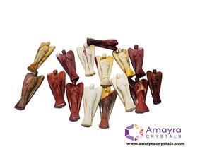 หินโมราอัญมณีขนาด3นิ้วรูปปั้นนางฟ้าจากอินเดีย - Product Image 2